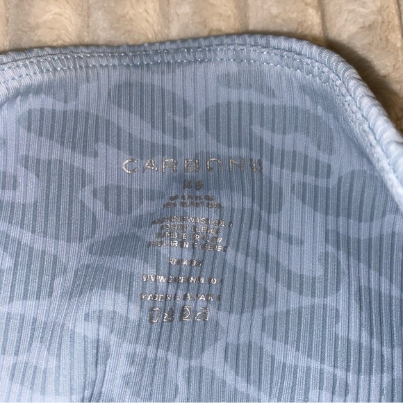 Carbon38 Blue and Gray Cheetah Patterned Leggings Size XS Ribbed - Picture 7 of 9